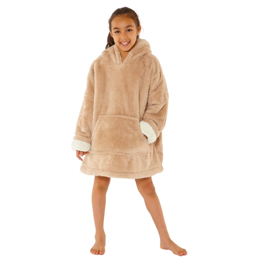 Just Essentials - Hooded Blanket - Fleece - Beige - One Size