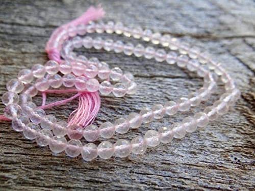 Quartz rose de Madagascar 3.5mm LKBEADS perles rondes facettées de qualité AAA pour bijoux