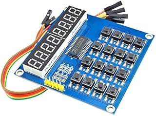 TM1638 LED Display 8-Bit Digital Tube Module 3-Wire 16 Keys 8 Bits Keyboard Scan and Key LED Display Module for Arduino DIY Kit