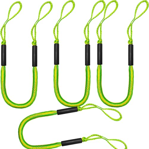 Cordes amarrage bungee bateau 4pi chocs vert 4p