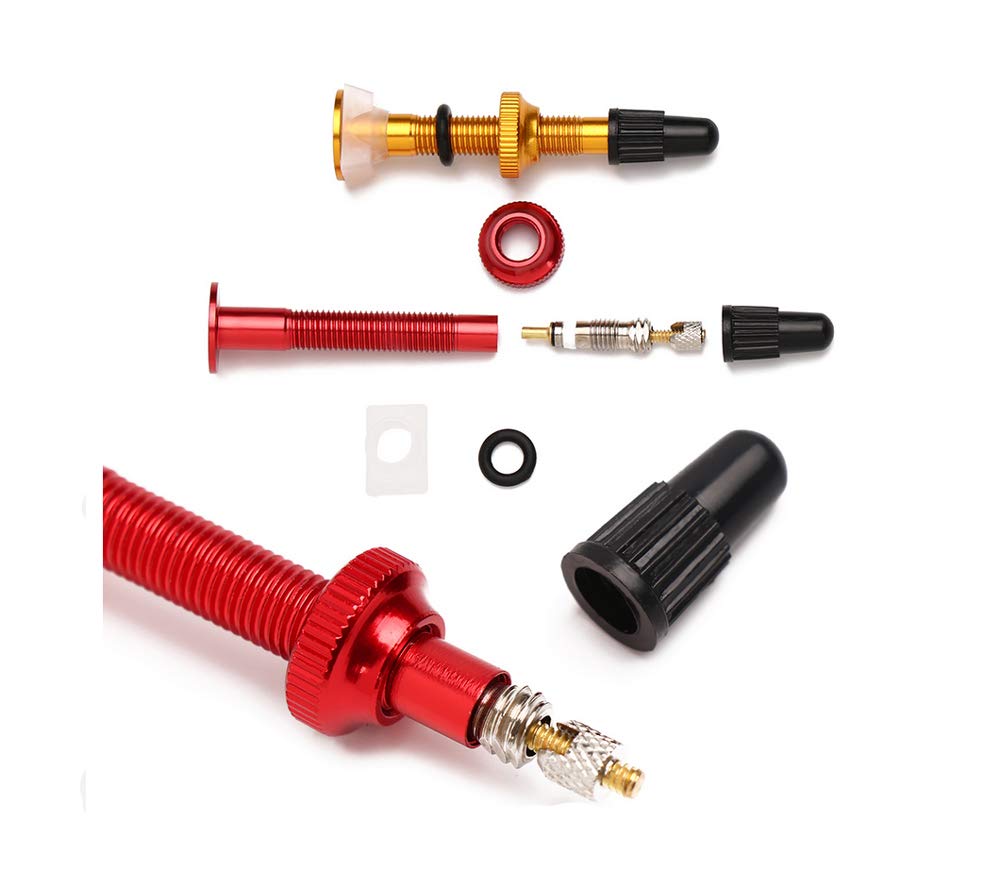 Fahrrad Presta Ventile 60mm - 2 Stück Tubeless Ventilschäfte Aluminium