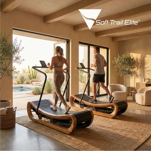 Image of Curved Treadmill - Self-Propelled Running Machine for Home Workouts - Exercise Walking Pad - Low-Impact & Energy-Efficient - Fitness Equipment for Sprinting, Jogging, or Walking