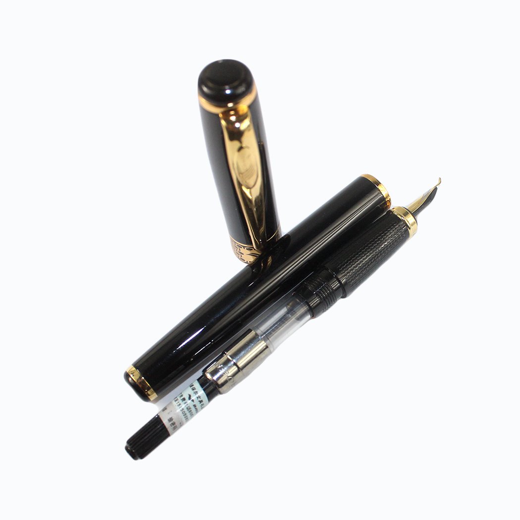 Amazon | Gullor68エレガントな黒とゴールドの万年筆曲げペン先