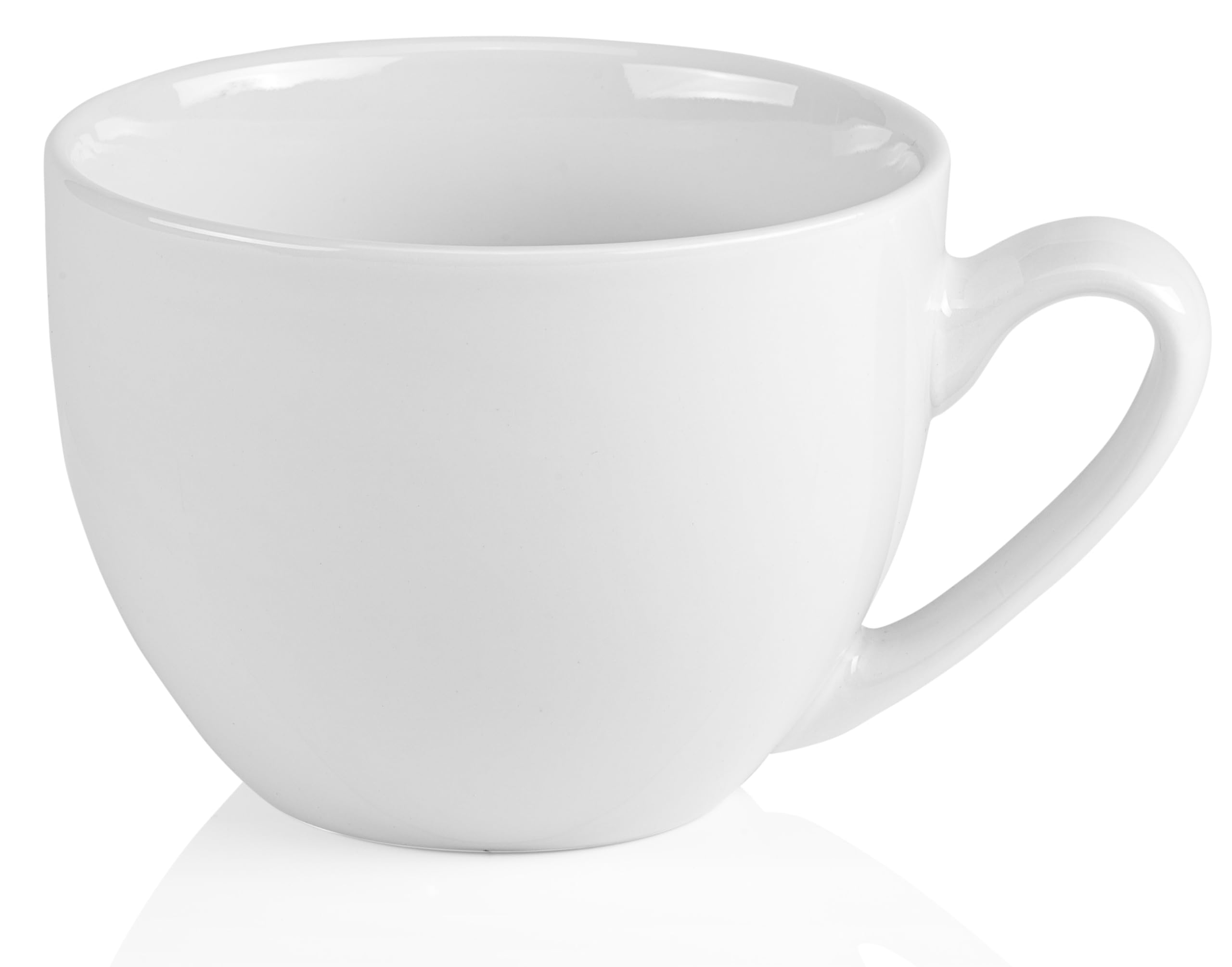 Große Tasse 600ml Jumbotasse Suppentasse Porzellan Weiß Küche, Haushalt & Wohnen