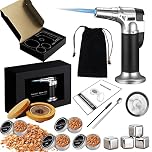 RoseFlower Whiskey Smoker Kit, Cocktail Smoker Kit for Whiskey, Drinks, Bourbon, Steak, Fish and Cheese - Infused Fruity Smoke Flavor - Gift Sets for Wine Lover - Home/Garden/Barbecue