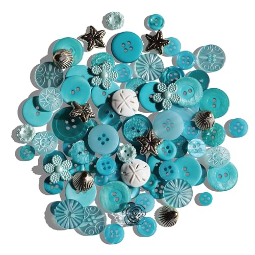 Buttons Galore Treasure Box Low Tide assortiment boutons multi tailles