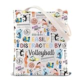 Bolsa de ombro para jogadores de vôlei, presente de equipe de vôlei, presente divertido para o dia do jogo, esportistas (bola de voleibol)