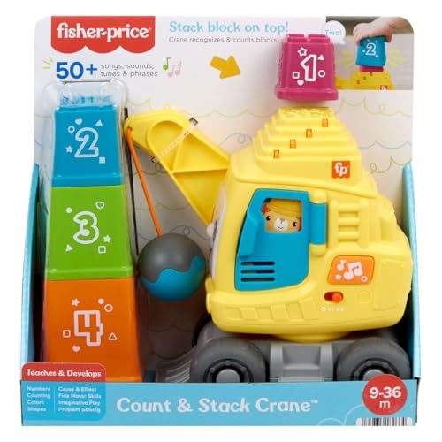 Grue avec Blocs Jouet éducatif pour bébés Fisher-Price avec lumières et musique