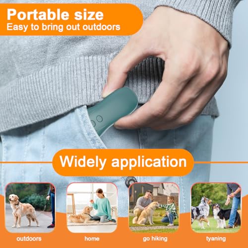 SILENTPAL Dog Bark Deterrent Device,Anti-Barking Device,Up to 15Ft Long Range & Rechargeable Bark Control,Stop Barking Dog Devices,Safe for Dogs Training,Indoor & Outdoor（Green） — view 6
