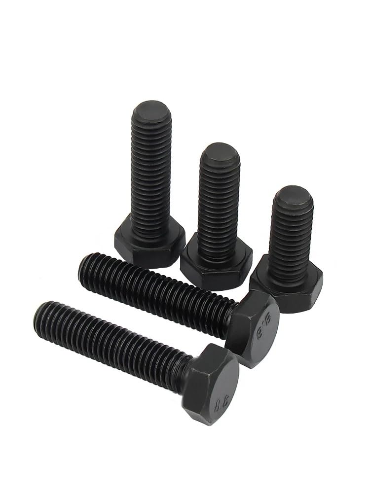M7 noir 8,8 boulons à tête hexagonale en acier pas de vis 1,0 (50,M7-1.0 x 12mm)