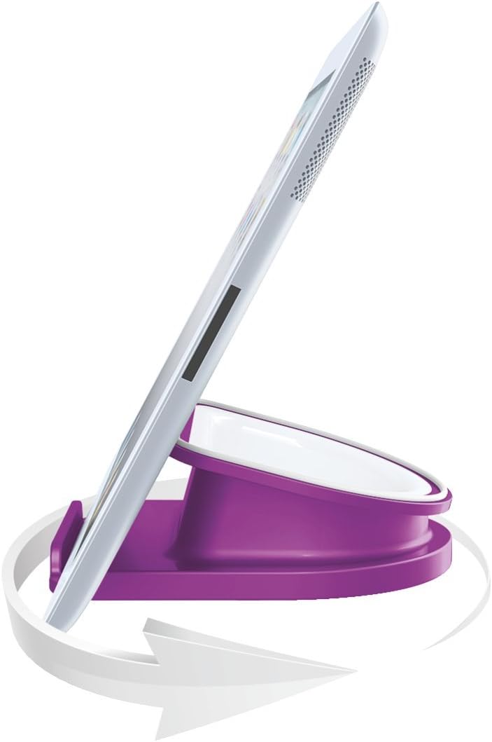 Leitz Rotating Desk Stand for iPad/Tablet PC, Wow Range 62741062 - Purple