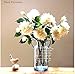 Noah Decoration Double Ear Hand-Blown and Handmade Transparent Flower and Filler Bubble Glass for Home and Wedding Indoor and Outdoor Decoration 11 inch Tall Size Large…