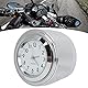 KIMISS Lenker-Zifferblatt Motorraduhr， Motorrad Lenkeruhr， Motorradhalterung Uhr Runde Uhr Aluminium Wasserdicht Leuchtend Universal für 7/8in-1in Lenker(Weiß)