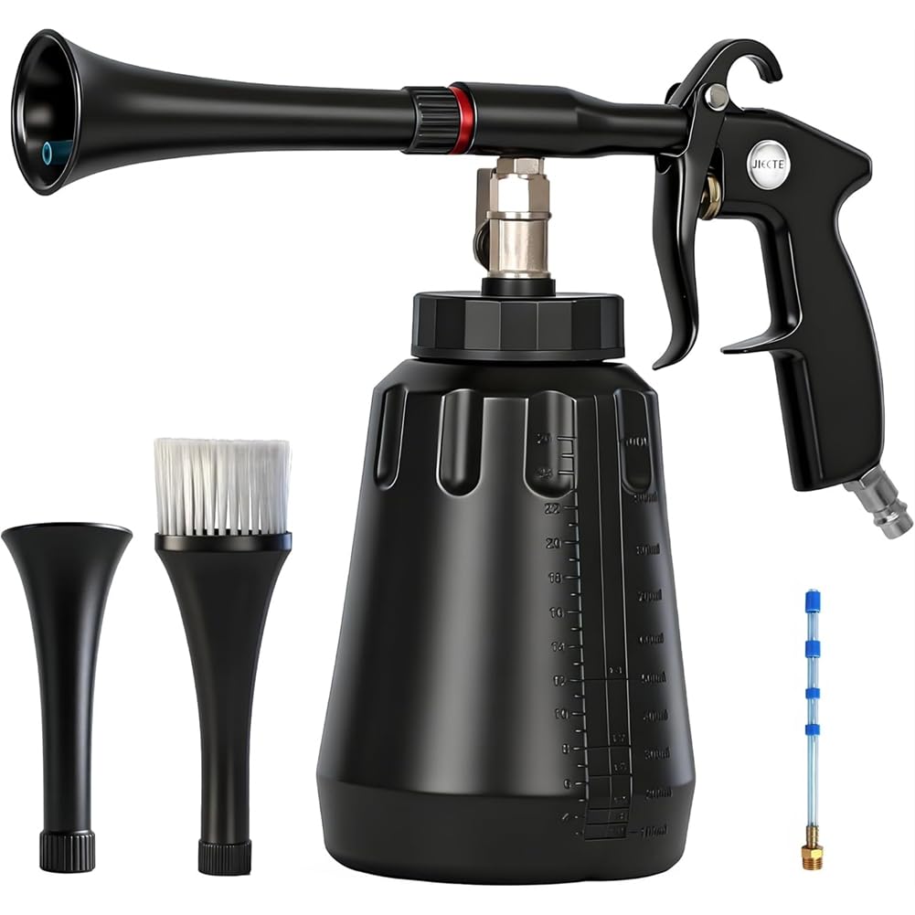 Jnchdghwa Black Cyclone Compressed Air Cleaner For Cars, Workshops, Households- Efficiently Removes Dirt And Deposits, Includes Water Tank& 2 Nozzles Effect