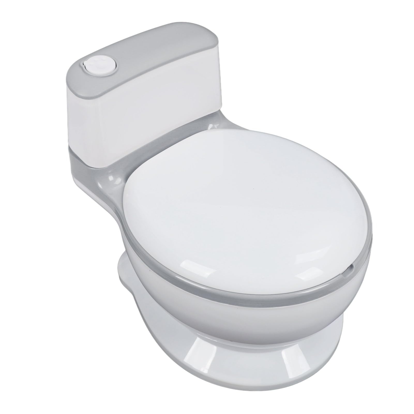 Ausla Inodoro de Entrenamiento para Niños, Orinal Portátil de Plástico para Niños Pequeños con Lavabo Extraíble y Cojín, Diseño Ajustable para Viajes y Uso Doméstico (GREY)