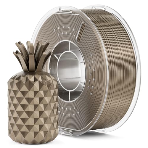 Image of ELEGOO Metallic PLA Filament 1.75mm Metallic Gold 1KG, Metal-Like Shiny 3D Printer Filament High Dimensional Accuracy, 1kg Spool (2.2lbs) Compatible with Most FDM 3D Printers
