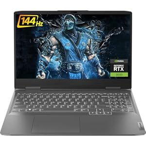 Lenovo LOQ 15 Gaming Laptop, 13th Gen Intel 8-Core i5-13420H, 32GB DDR5, 1TB PCIe SSD, 15.6″ FHD 144Hz, NVIDIA GeForce RTX 3050, Backlit Keyboard, RJ-45, Wi-Fi 6, Win 11, Storm Grey, GM Accessories