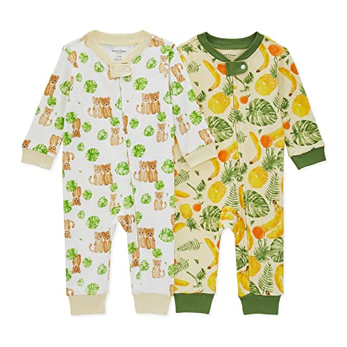 Image of Burt's Bees Baby Unisex Sleep and Play Pajama, Footless One-Piece Zipper PJ | Soft organic cotton footed sleep & play features a loose, relaxed fit and 2-way zipper for easy nighttime changes