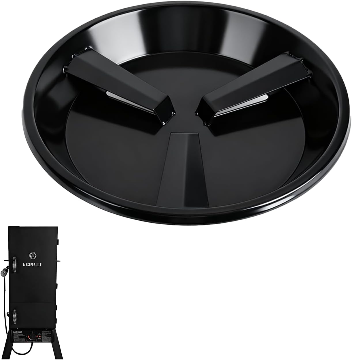 Flame Disk Bowl Replacement for Masterbuilt Gas and Dual Fuel Smokers Attachment, Flame Disk Pan Grill Part for Masterbuilt 911060006 9005100068 Accessories