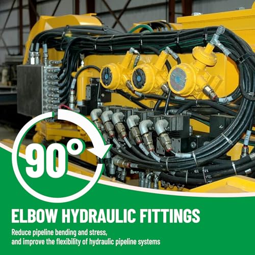 Image of 90 Elbow Hydraulic Fitting: 1 /2 inch NPTF Male x 1 /2 inch NPSM Female