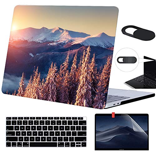 Funut MacBook Pro 13 Case 2019 2018 2017 2016 Release,Plastic Case Screen Protector