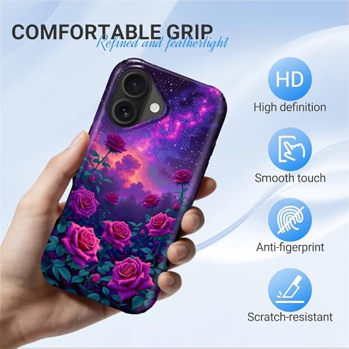Kapadiy Magnetic Case for iPhone 17, Cold Bright Roses Design Compatible with MagSafe,Upgrade Hybrid Dual Protection Silicone + Hard PC Shockproof Full Body Cover,Protective Case for Men Women by Kapadiy - Used condition - Image 5