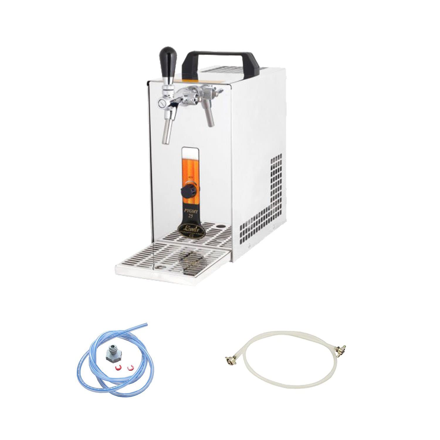 ich-zapfe Ensemble Complet - Tireuse a Biere avec Pompe à Membrane PYGMY 25/K, Machine a Biere, Pompe a Biere 1 Ligne, 35 litres/h, Professionnelle, Green Line, Type A