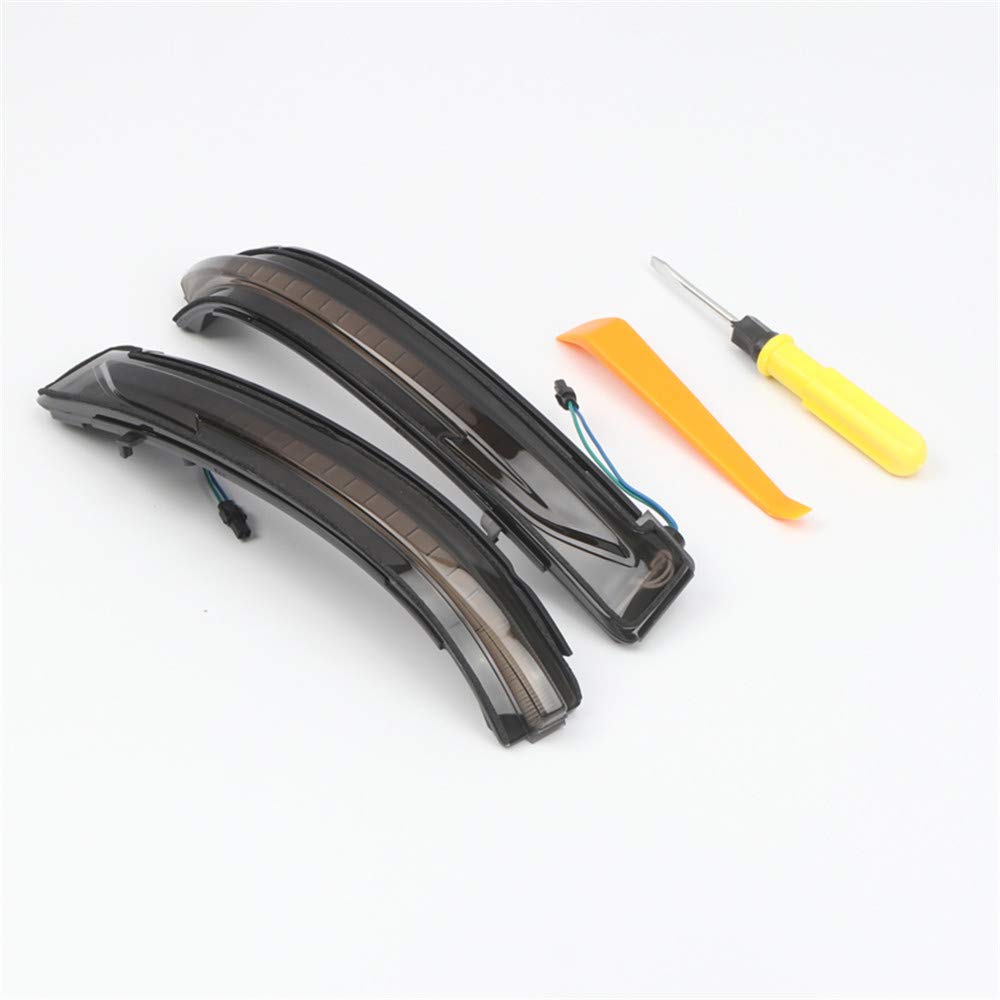 HIGH FLYING Dynamic LED Turn Signal Light Sider Mirror Indicator Marker 2pcs/Pair for Nissan Rogue 14-20, Murano 15-20, Pathfinder SL, Platinum 17-19 (Smoked Black)