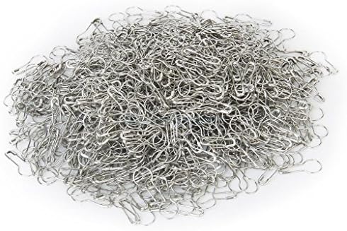 1000 Pcs Safety Pins 21.5 mm Metal Calabash Shape Silver Tone For Crafts Sewing
