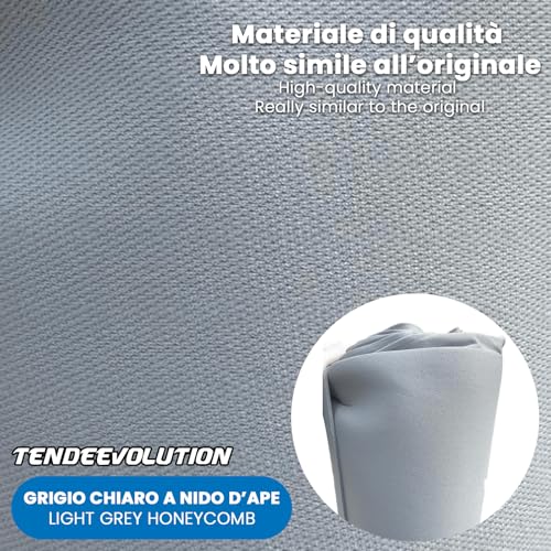 Tendeevolution Kit Tessuto Cielo Auto Con Colla Omaggio Spray O A Pennello, Personalizza Misura E Colore, Kit Riparazione Tetto Auto Scollato, Tessuto A Nido D'ape O Vellutino, Gommapiuma Abbinata - 6