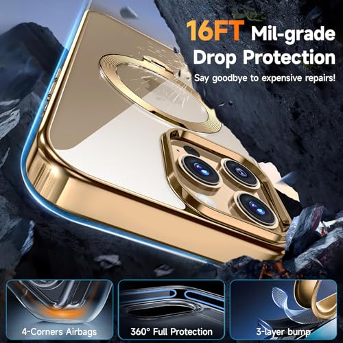 Coque iPhone 15 Pro antichoc support 360 compatible MagSafe avec verre écran et objectif - 5