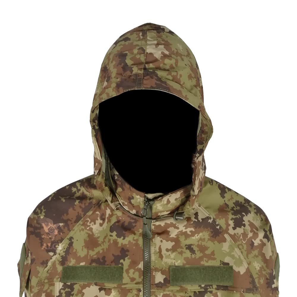 ALGI Giacca Militare Termico Impermeabile Vegetato Mimetico