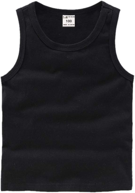 DCUTERQToddler Baby Boys Girls Solid Tank Tops T-Shirts Undershirts Cotton Summer Sleeveless Vest