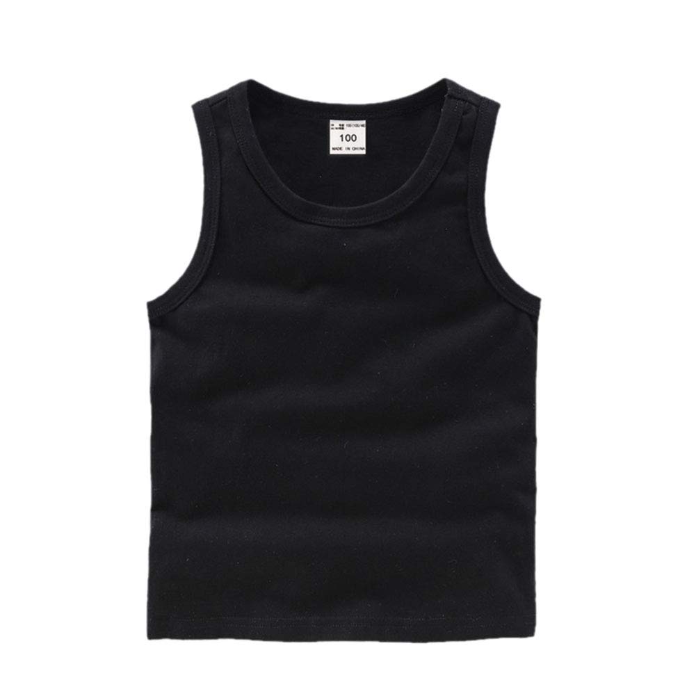 DCUTERQToddler Baby Boys Girls Solid Tank Tops T-Shirts Undershirts Cotton Summer Sleeveless Vest
