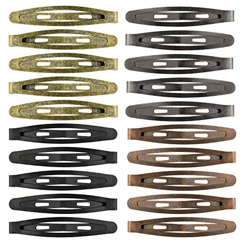 Funtopia Oval Metal Contour Hair Clips, Funtopia 40 Pcs 2.4 Inch Snap Hair Clips Simple Barrettes Hairpins Long Hair Clips For Women Girls Men thumb #7