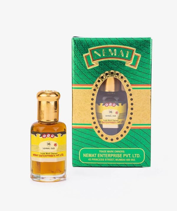 96 Series Dehnal Oud Attar Men Women Long Lasting Perfume Oil Traditional Fragrance Indian Itar Atar Oriental, Woody,Oud Scent 10-ML 0.33 Floz.