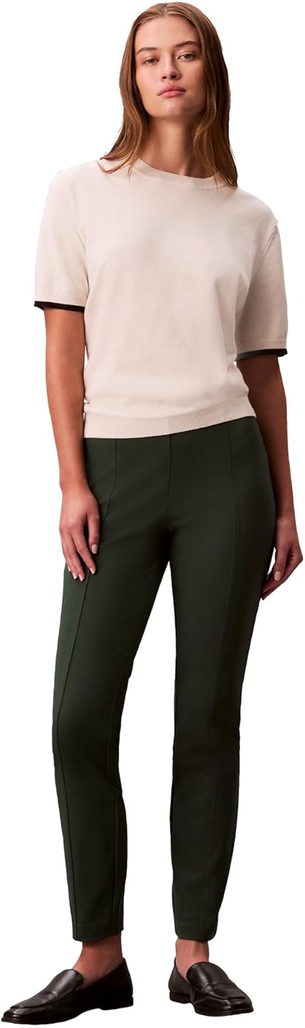 Calvin Klein Womens Ponte Skinny Fit Pants