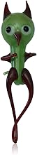 Lauschaer Glas Bottle Devil Large Green Water Devil Water Dancer Mouth-Blown Hand Shaped