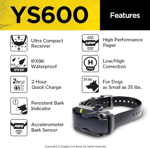 Image of Dogtra YS600 Rechargeable Waterproof High-Output No Bark Collar