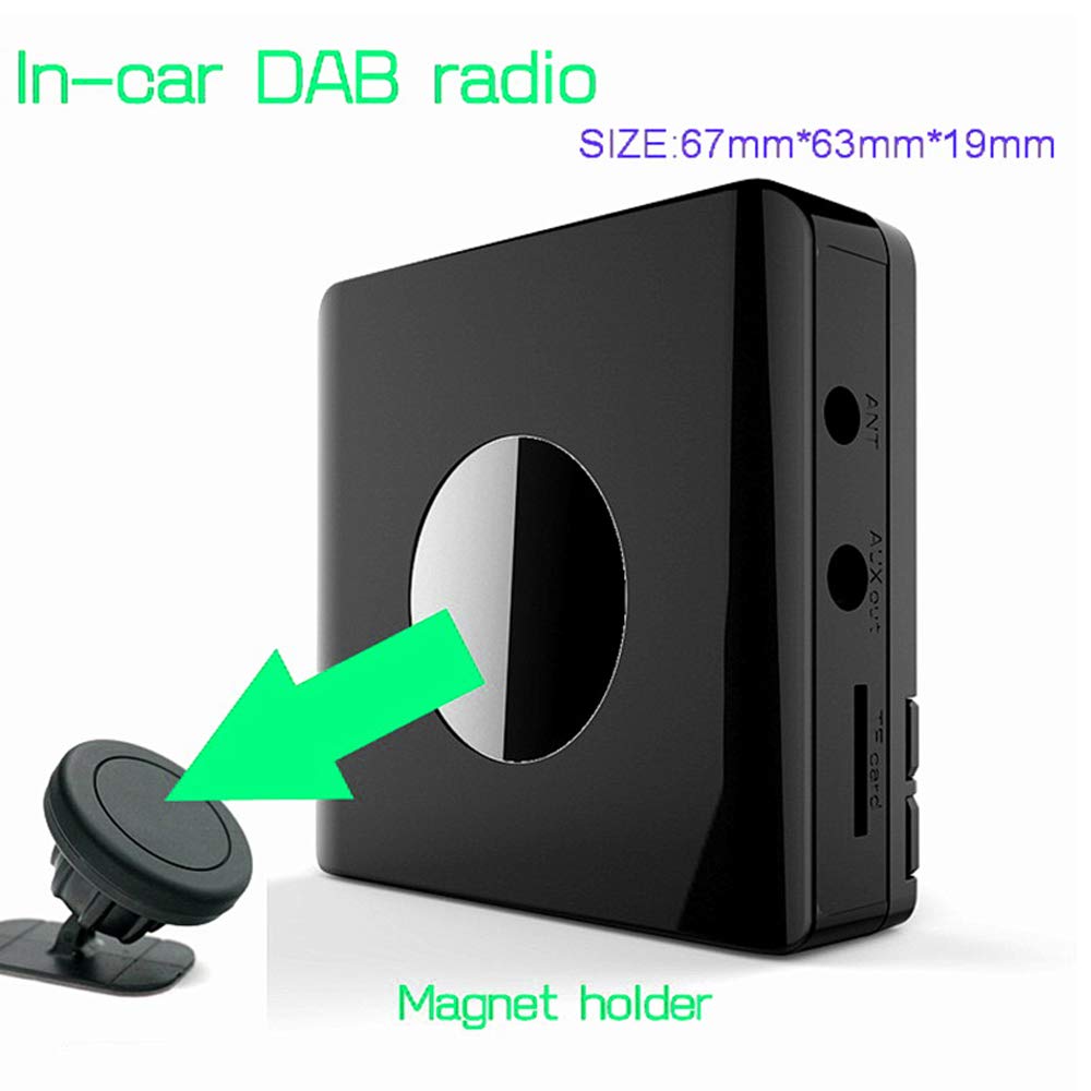 PolarLander Dab Récepteur Bluetooth Kit de Voiture Lecteur de Musique Transmetteur FM 2.1A Double Chargeur de Voiture USB Support TF Carte
