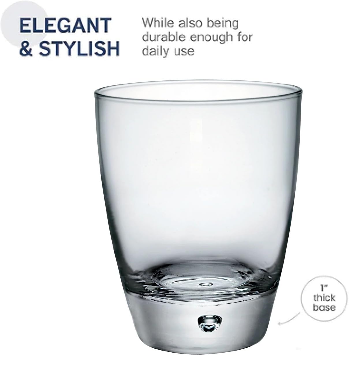 Bormioli Rocco Luna Double Old Fashioned Gl, Clear, Set of 4