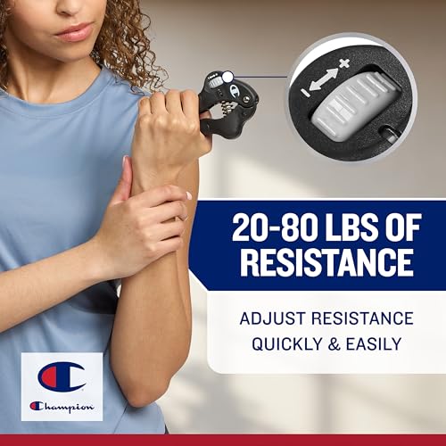Image of Champion 2-Pack Hand Grip Strengthener, Medium Resistance Grip Strength Trainer with Soft Foam Handles, Forearm and Wrist Trainer for Home Gym Workouts, Stress Relief and Daily Conditioning