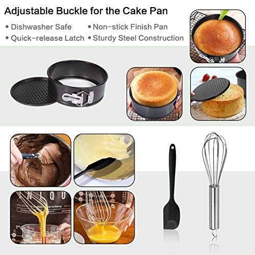 Mibote 19 Pcs Pressure Cooker Accessories Set fits Instant Pot 5,6,8 Qt, Steamer Baskets, Springform Pan, Egg Steamer Rack, Egg Bites Mold, Kitchen Tong, Silicone Pad, Oven Mitts, Cheat Sheet Magnet