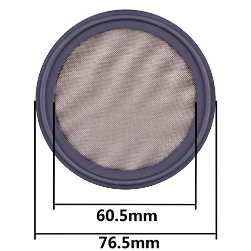 Image of DERNORD 2.5 inch FKM Sanitary Gasket w /Stainless Screen - Tri Clamp Clover (80 Mesh)