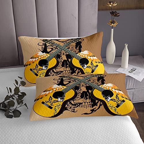 Colcha de Guitarra Rock Music Coverlet Conjunto de Instrumentos de Guitarra Conjuntos de Colcha Padr