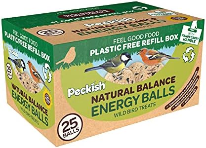 Peckish Natural Balance Energy Suet Fat Balls for Wild Birds, 50 Tub, 27 x 27.5 x 19 cm