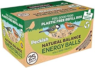 Peckish Natural Balance Energy Suet Fat Balls for Wild Birds, 50 Tub, 27 x 27.5 x 19 cm