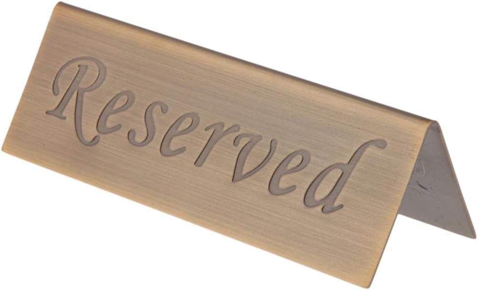Elegant Bronze Reserved Table Signs - Set of 5 for Weddings and Events