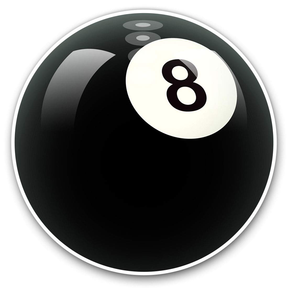 Destination Vinyl Ltd 8 Ball Pool Snooker 3004 Vinyl Stickers (Set Of 2) 25Cm - 8 Ball Pool Snooker #3004