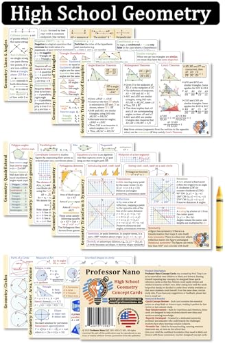 Professor Nano High School Geometry Concept Cards || 4x7.11...